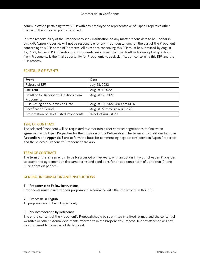 Request For Proposal Template - The Complete Guide